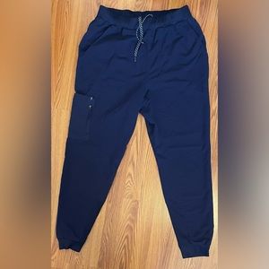 Jaanuu Men's Navy 5-Pocket Mesh Panel Scrub Jogger
